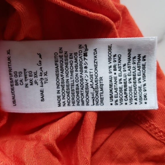 Daily Ritual Women's Wide Rib Cropped T-Strap Cami Top in Rust Orange Size XXL - Picture 7 of 10